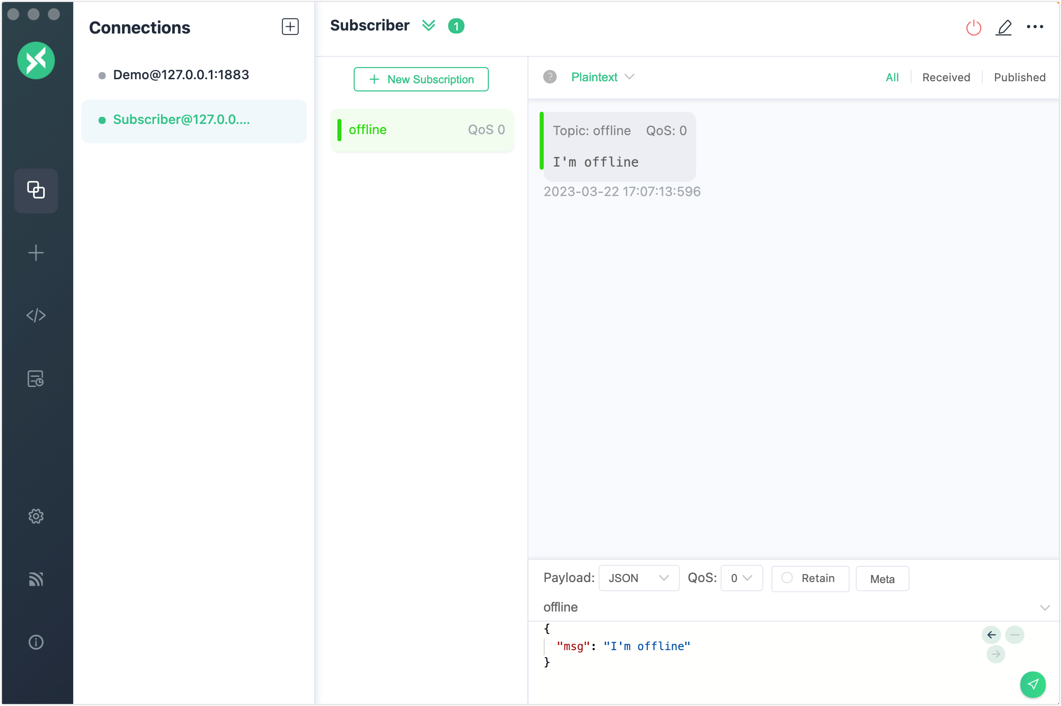 will messageの受信