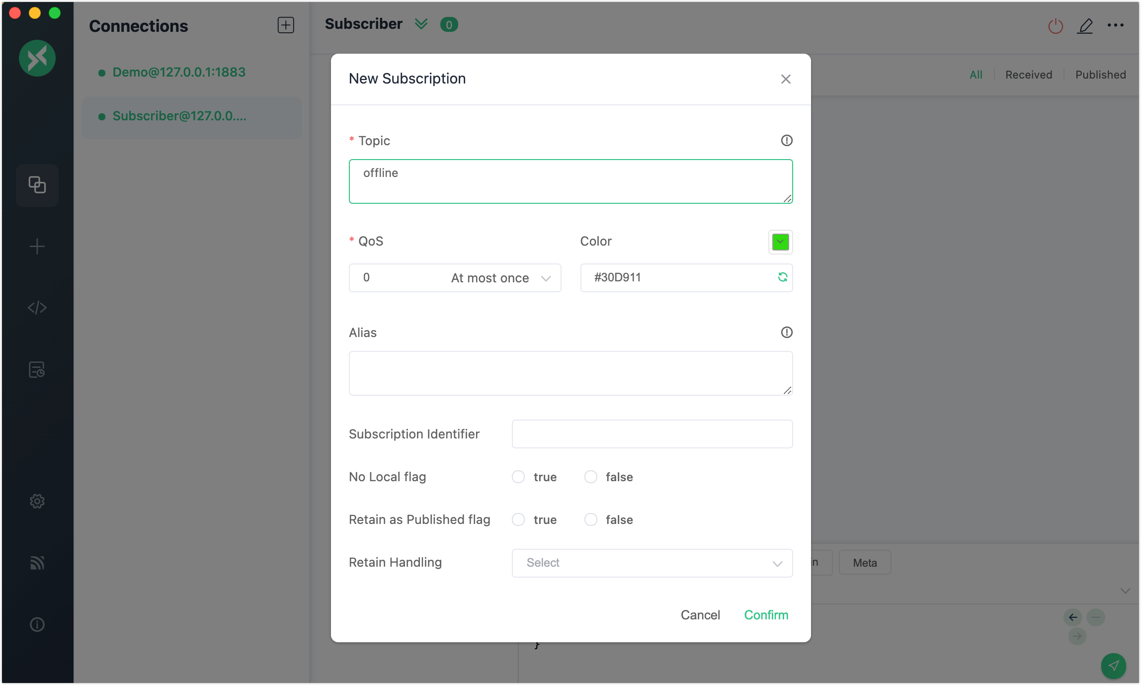 will messageのサブスクライブ