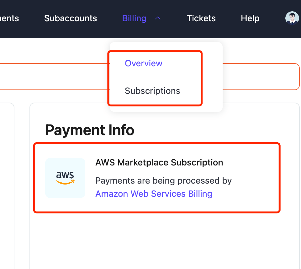 請求情報追加 - AWS