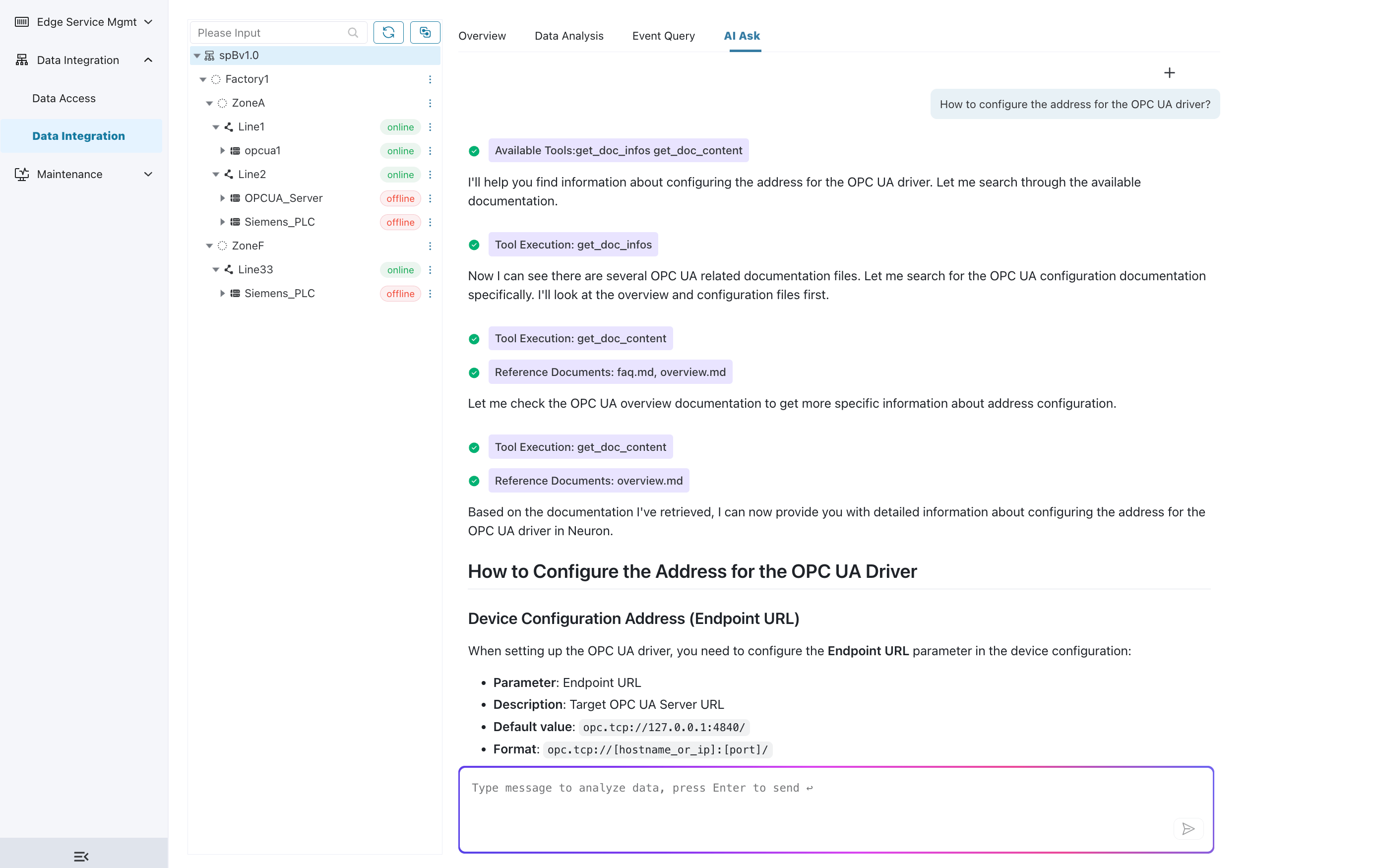 AI Assistant Welcome Interface