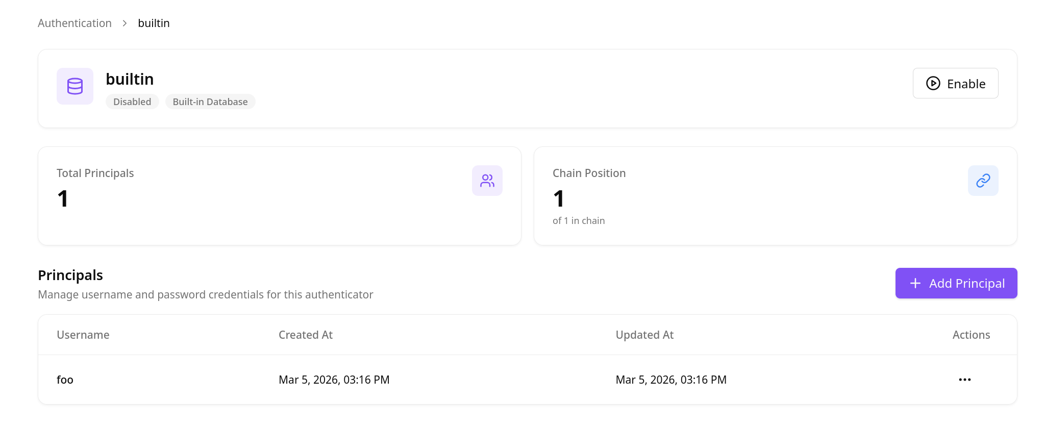 认证器详情与启禁用