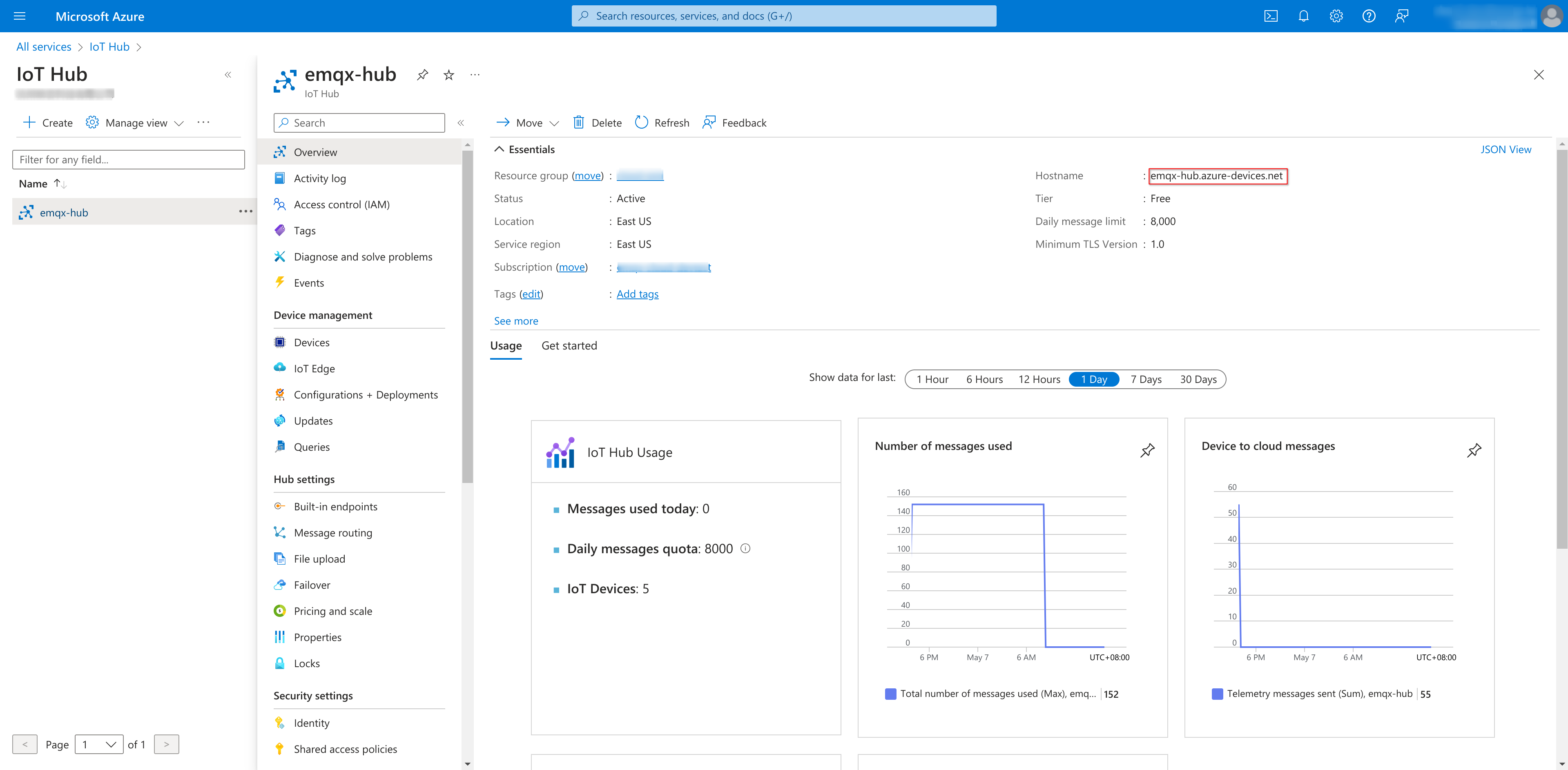 set up Azure IoT Hub