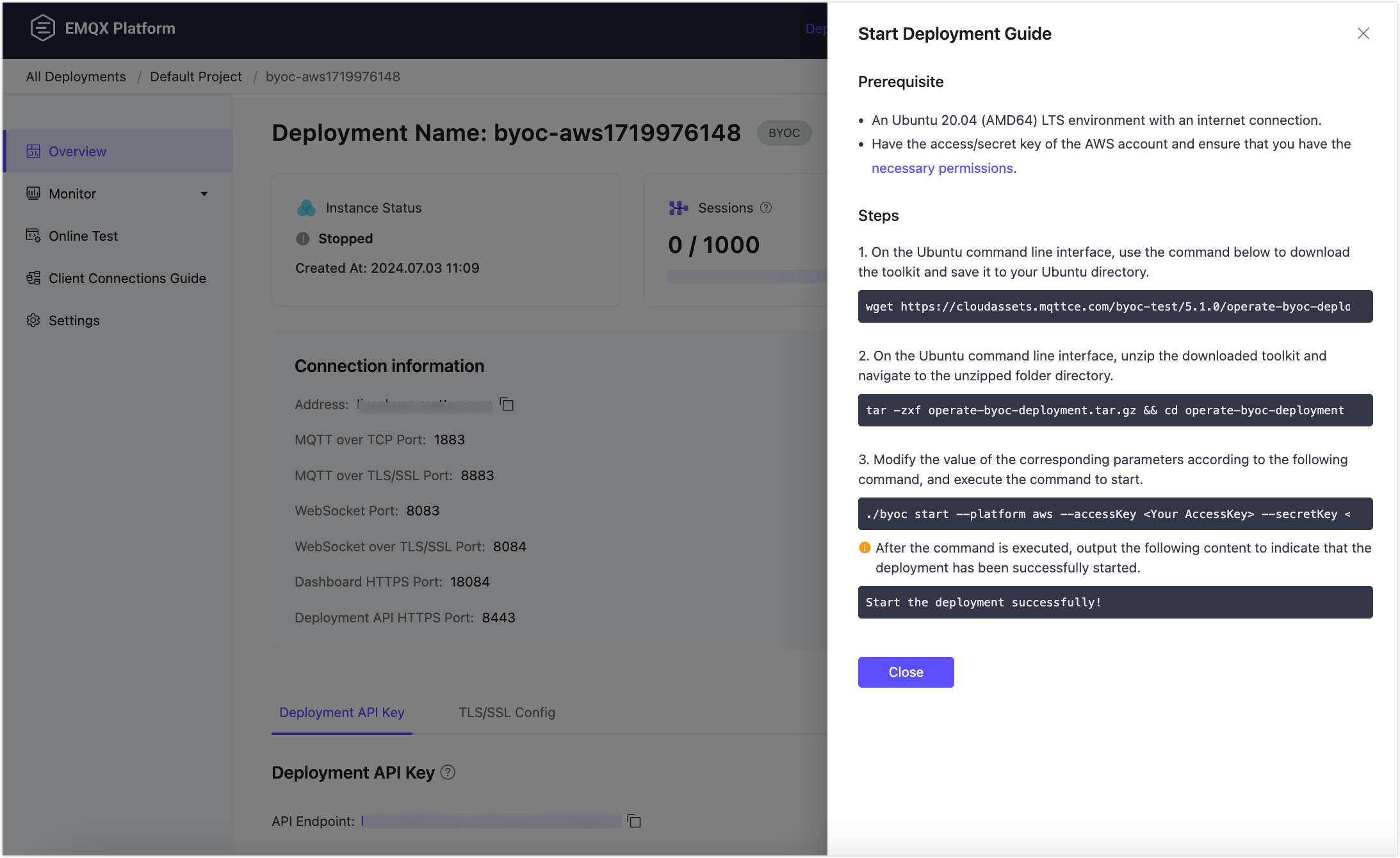 byoc_start_deployment
