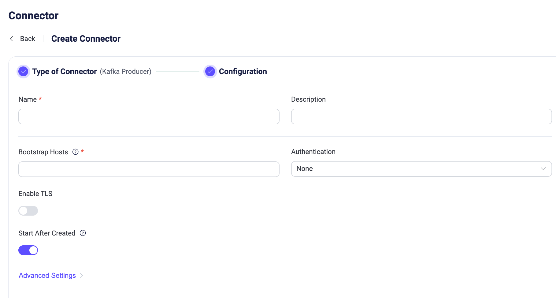 EMQX Connector Configuration