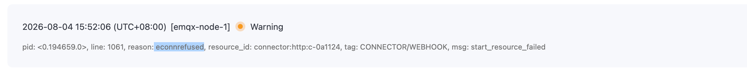 Connector errors in Deployment Logs
