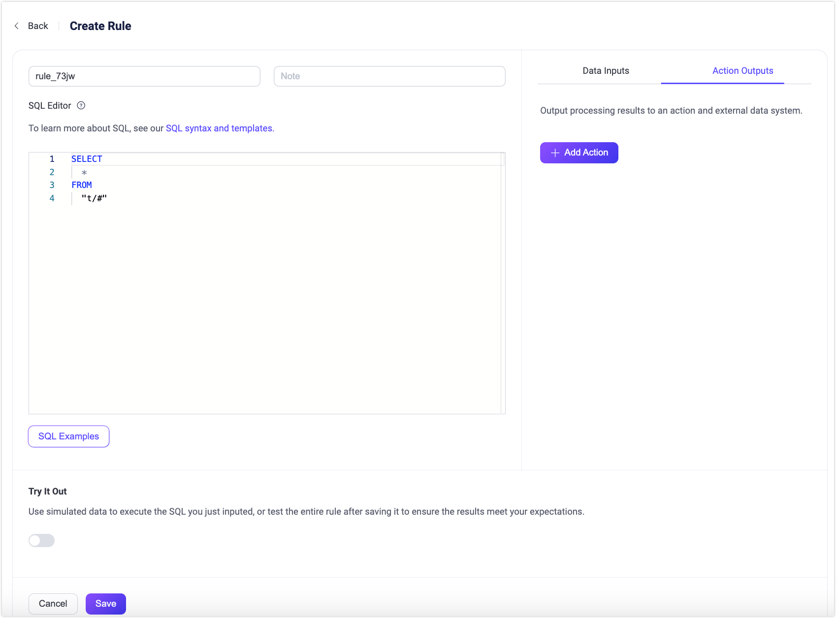 ルール作成画面