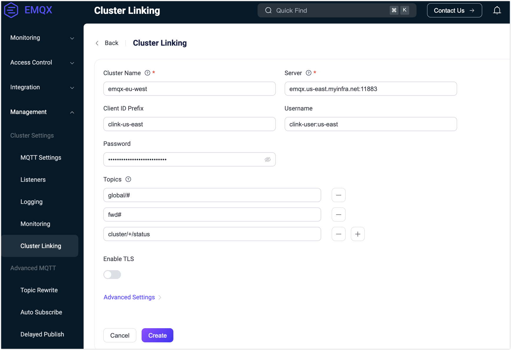 create_cluster_linking
