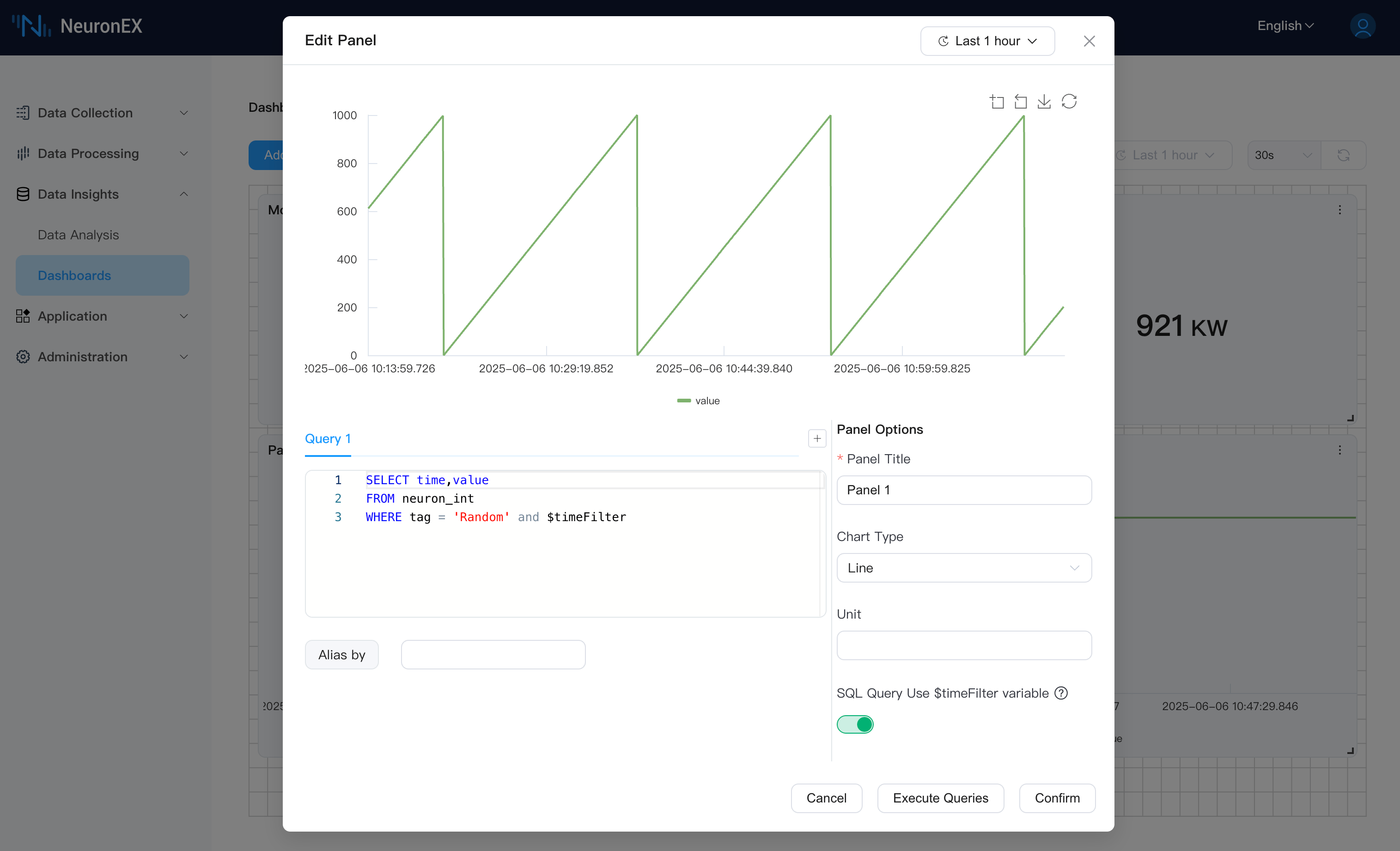 Dashboard Internal View