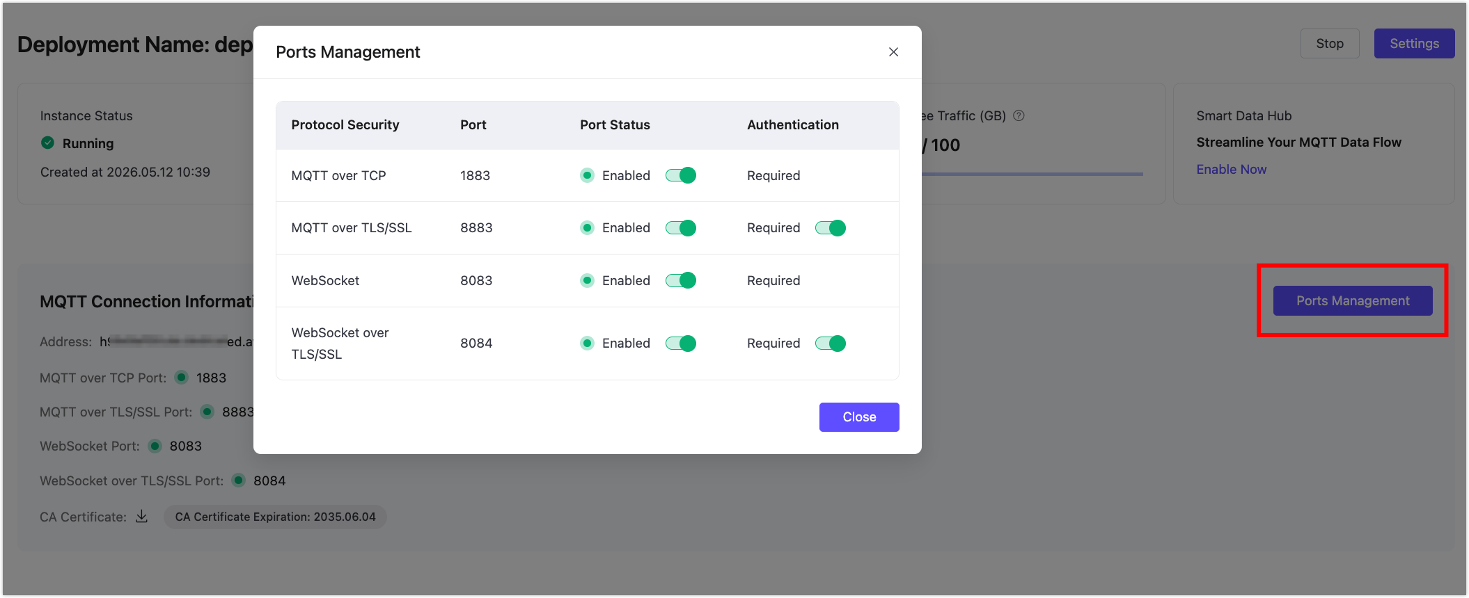 dedicated_port_management