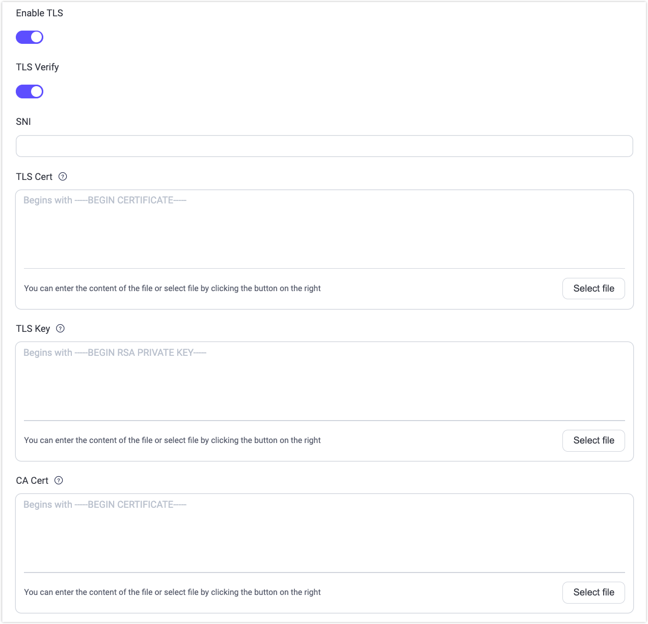 TLS有効化ダッシュボード