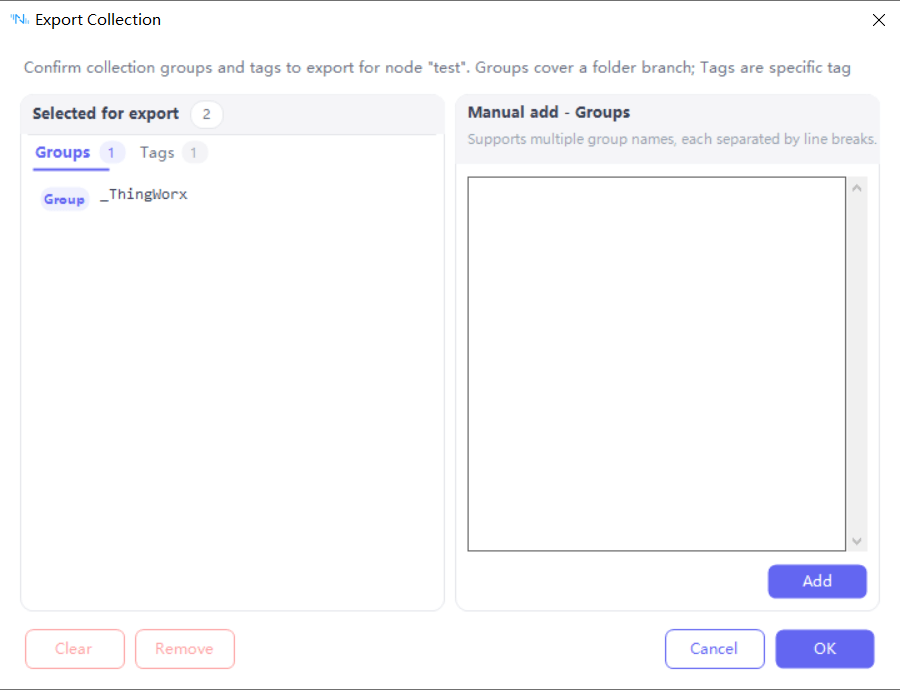 export neuronex tags