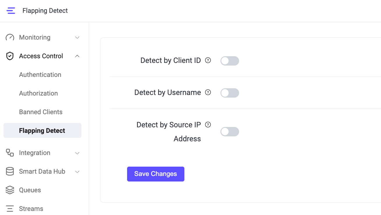 Flapping detection dimensions