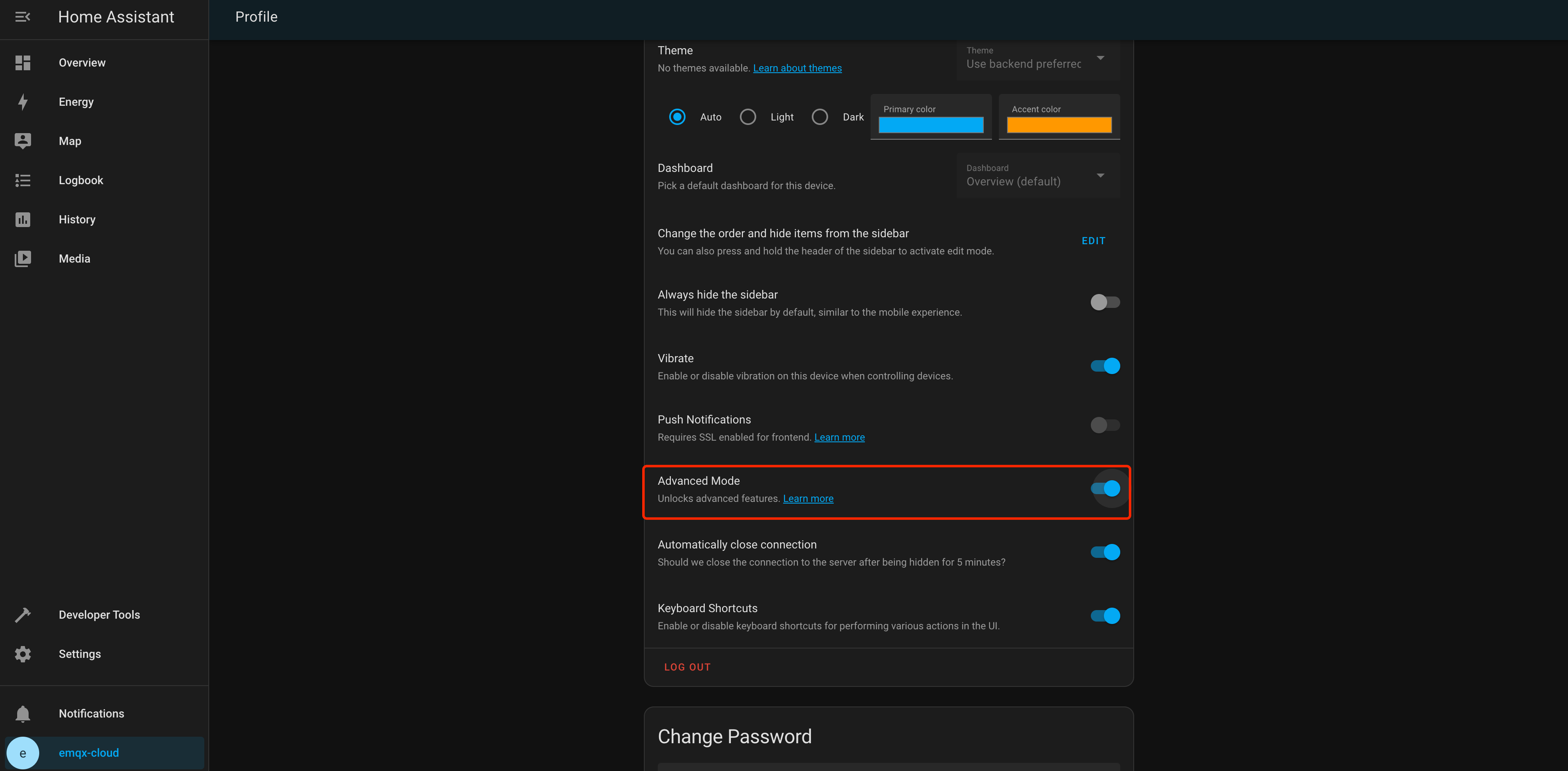 homeassistant_advaced_mode
