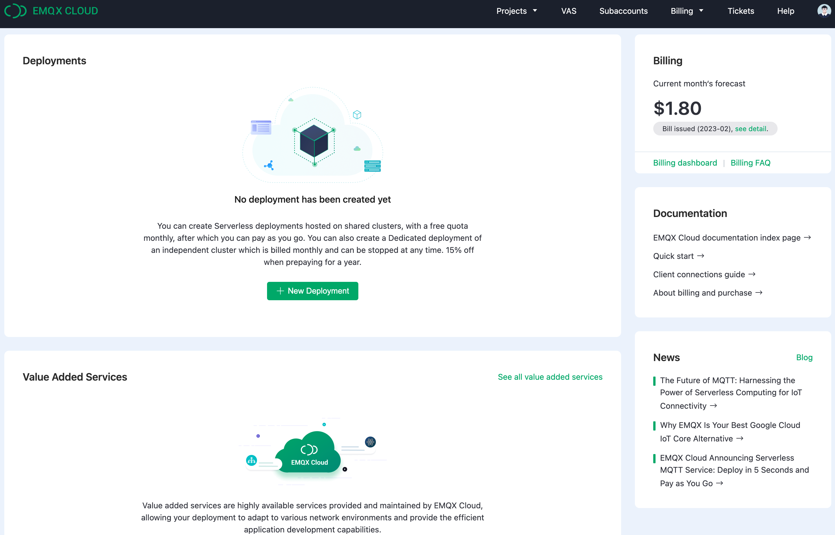 Get Started | EMQX Cloud Docs