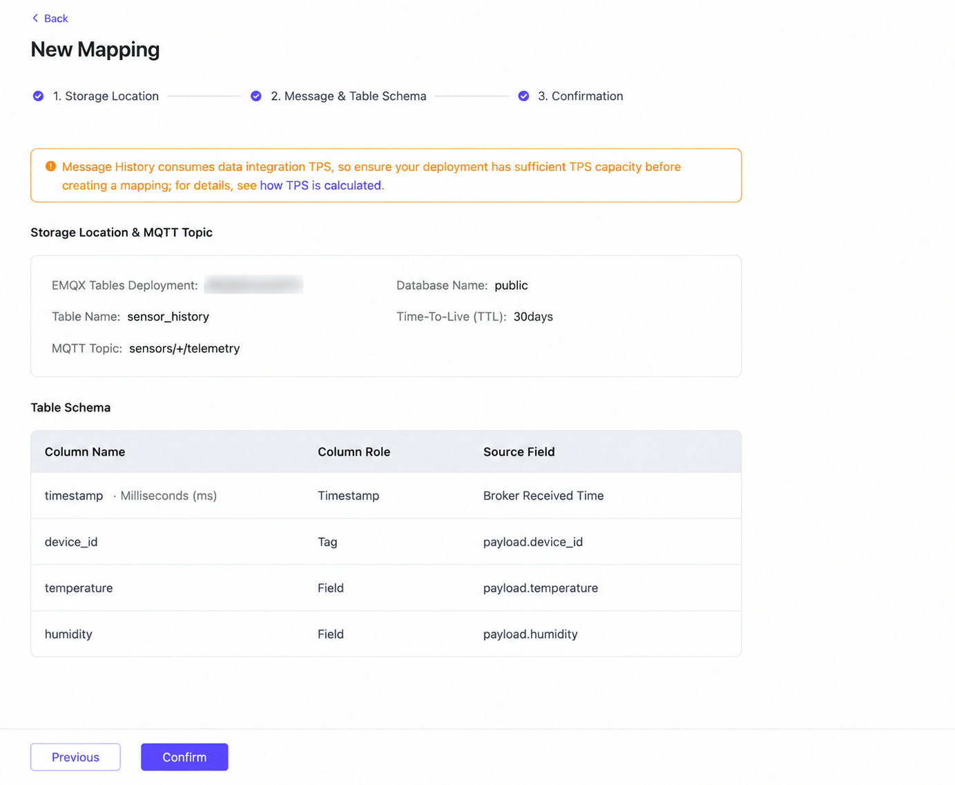 Confirm the mapping settings