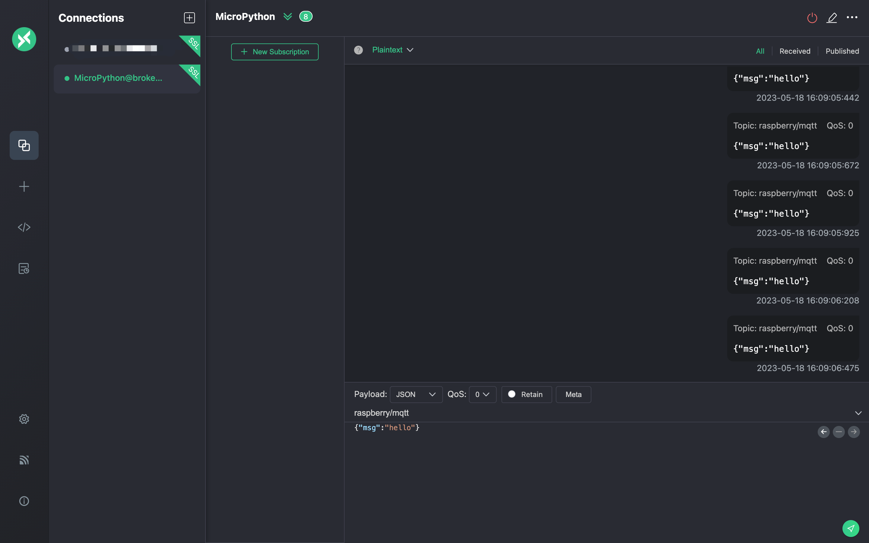 micropython_mqttx_pub
