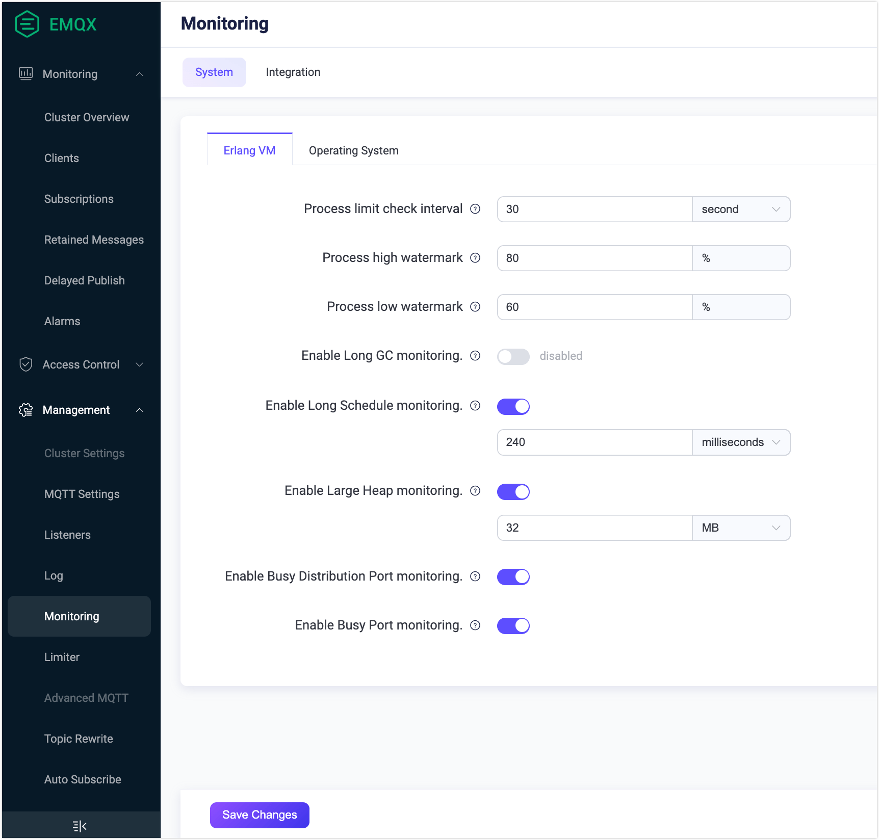システム監視設定