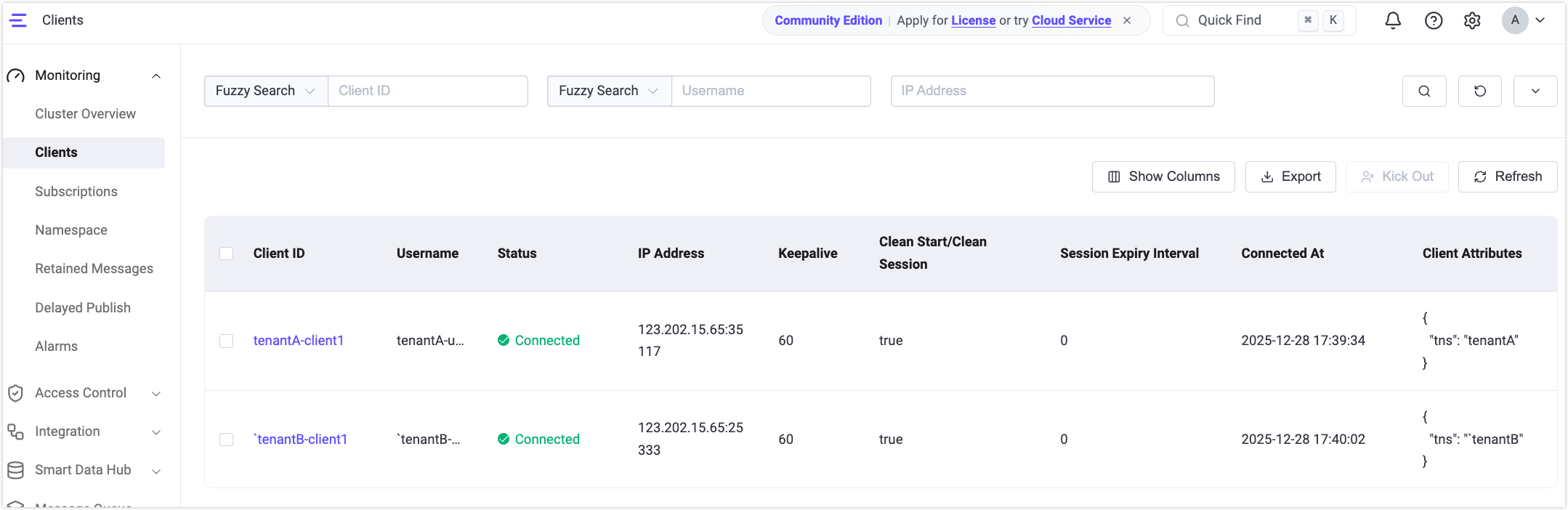 namespace_client_list
