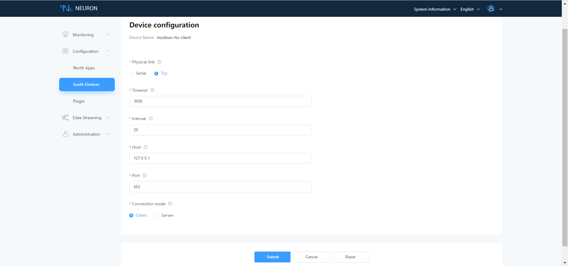 neuron-rtu-client-config