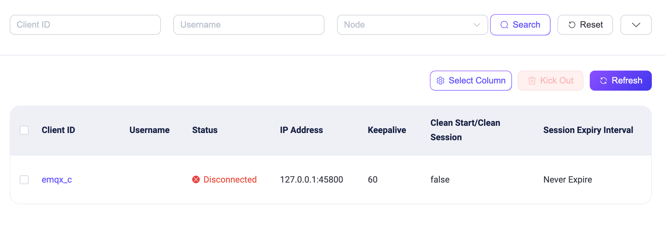 MQTT persistent session