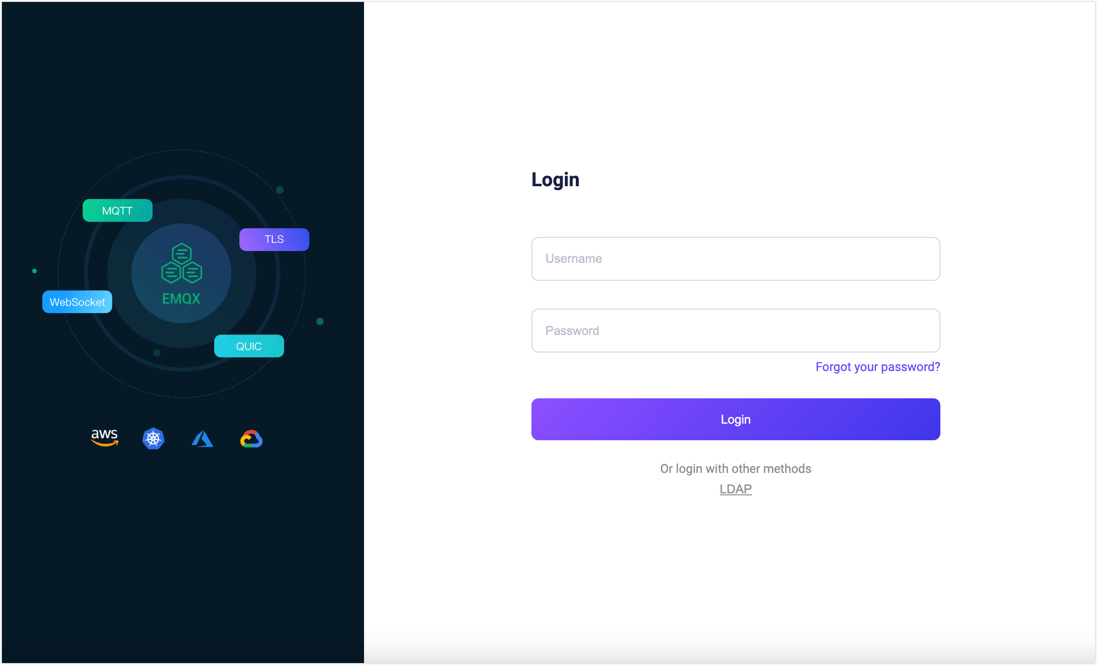 LDAP ログイン画面