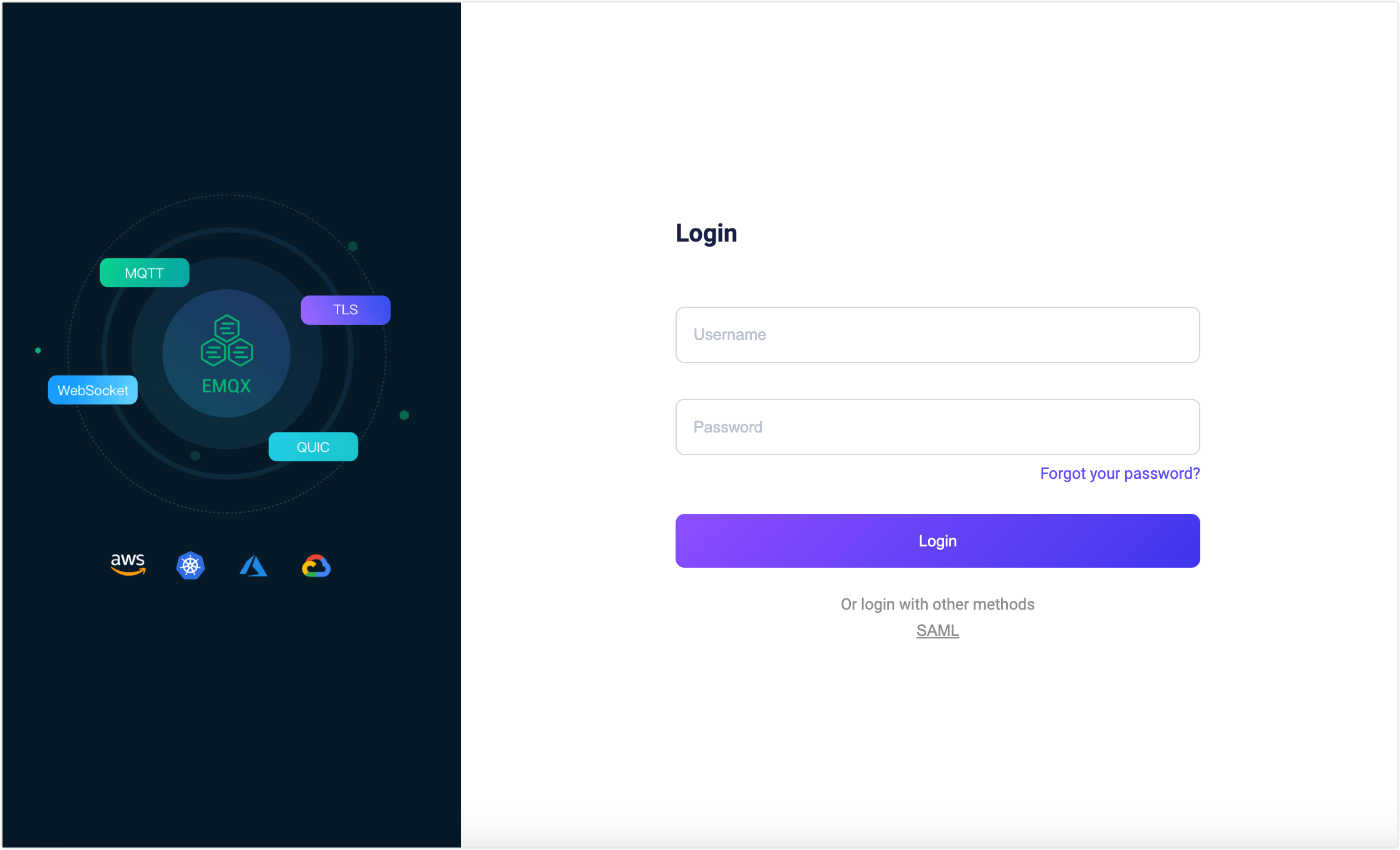 SAMLログイン画面