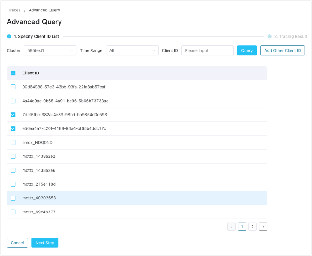 trace-advanced-query
