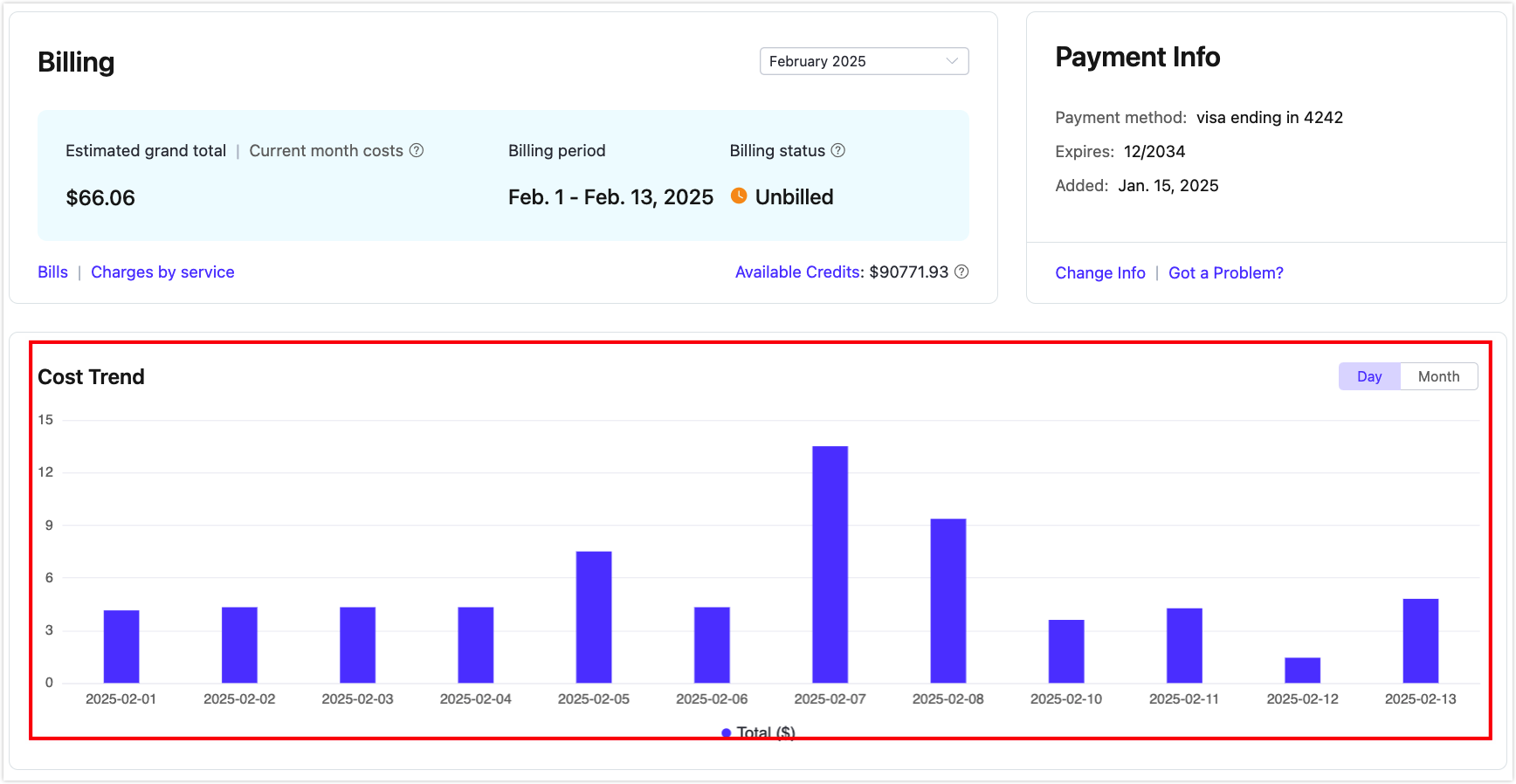 month bill