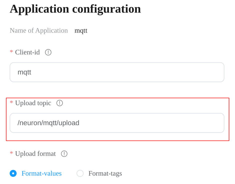 Setting the upload topic on a subscription